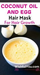 Egg And Coconut Oil Hair Mask For Hair Growth