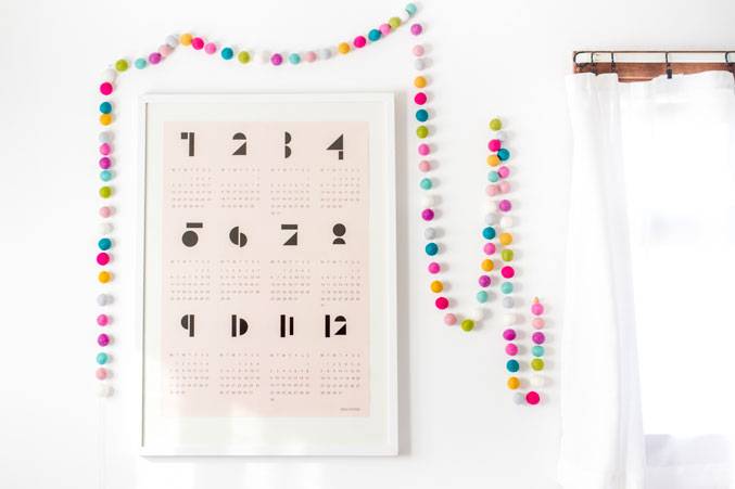 19 Felt Ball Garland Ideas Image