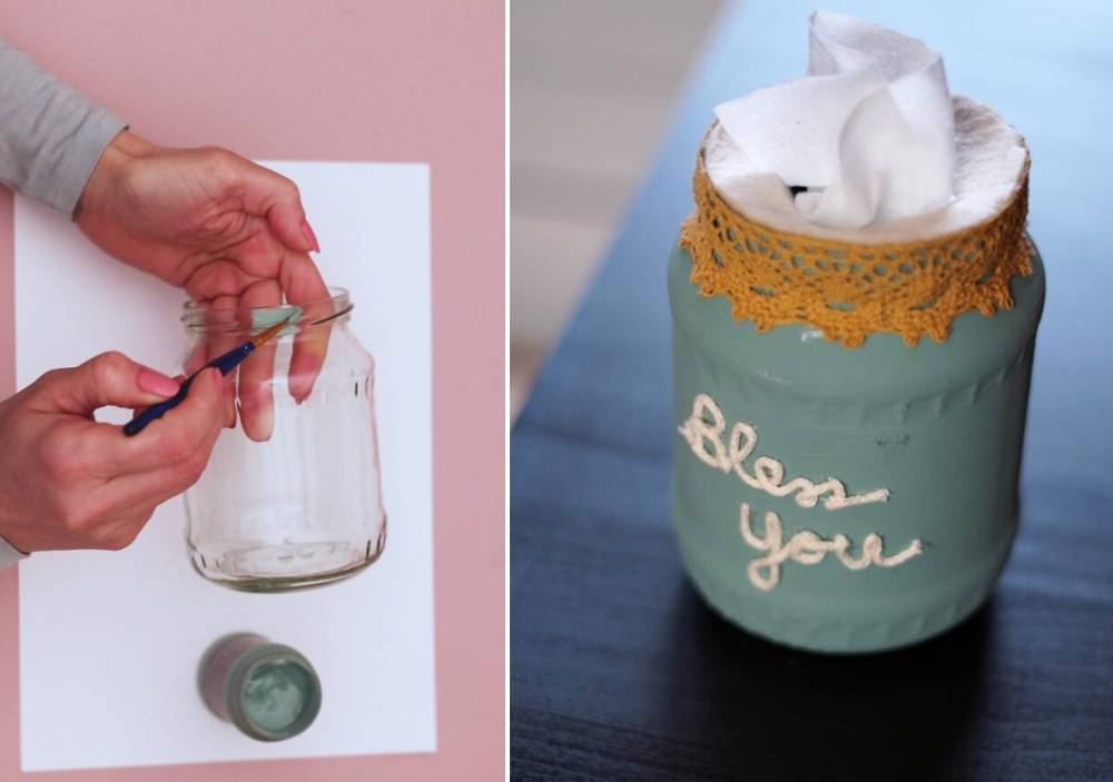 13 Mason Jar Tissue Holder Ideas Image