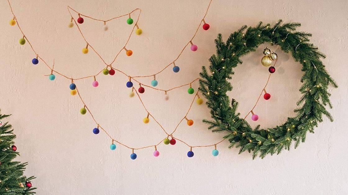 19 Felt Ball Garland Ideas Image