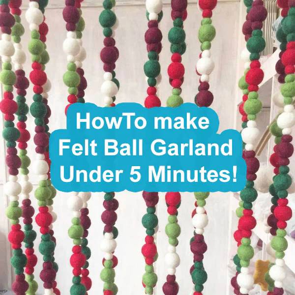 19 Felt Ball Garland Ideas Image