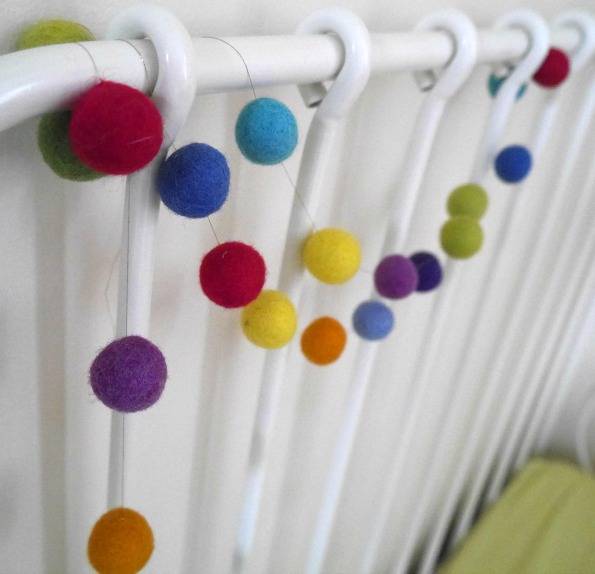 19 Felt Ball Garland Ideas Image