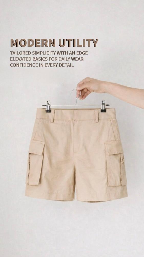 19 Beige Shorts Outfits Image