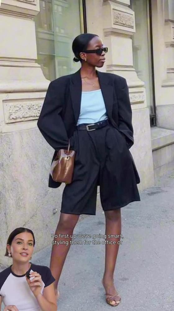 23 Black Bermuda Shorts Outfits Image