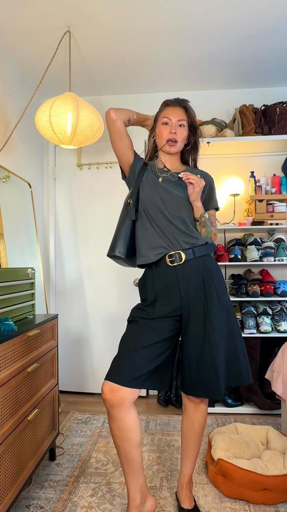 23 Black Bermuda Shorts Outfits Image