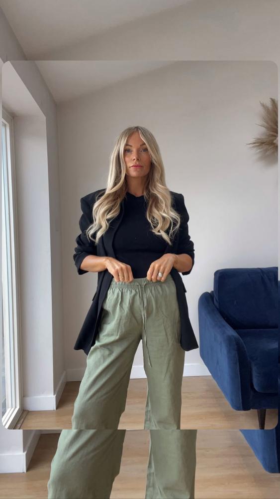 19 Green Linen Pants Outfits Image