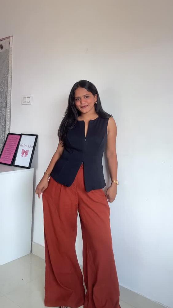 21 Red Linen Pants Outfits Image