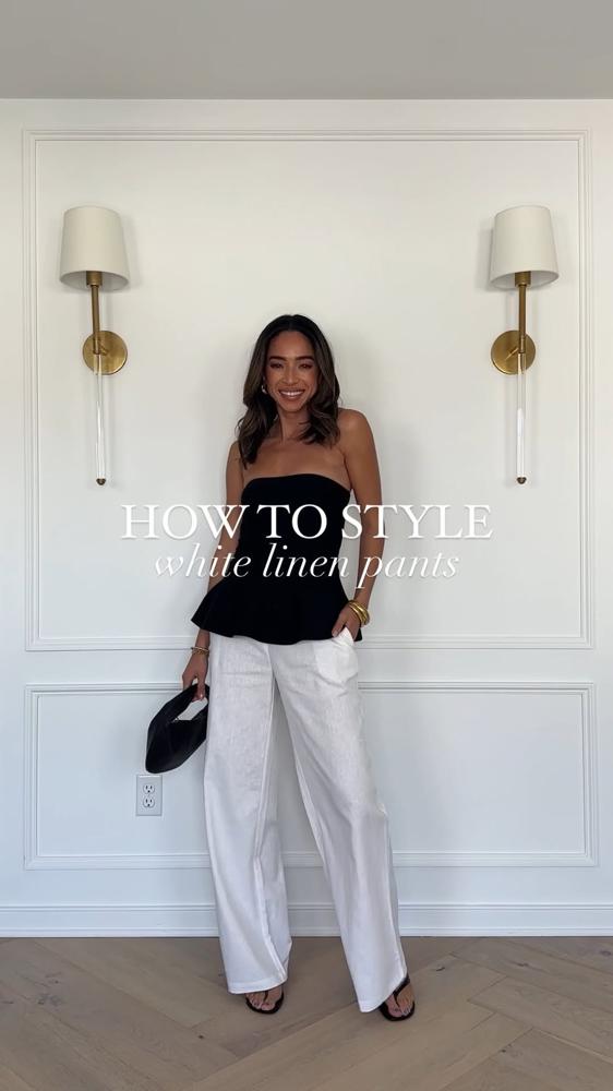 23 White Linen Pants Outfits Image