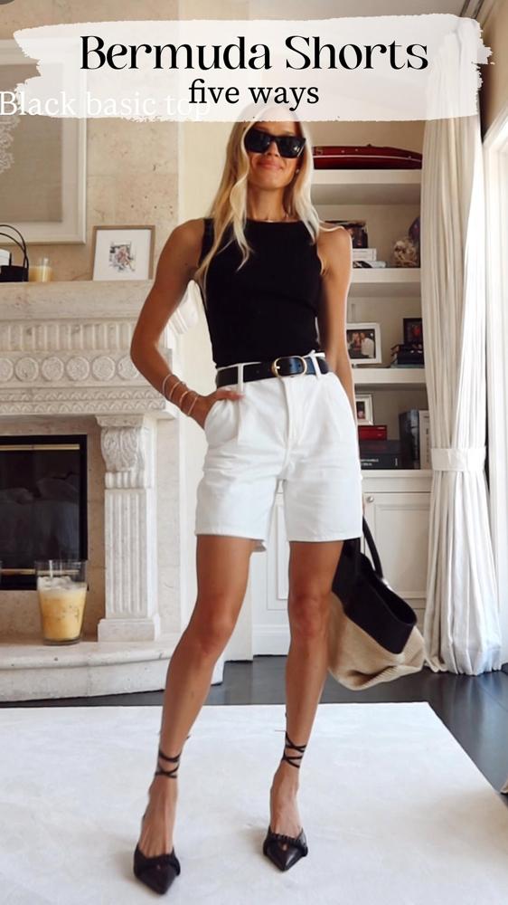 23 Black Bermuda Shorts Outfits Image