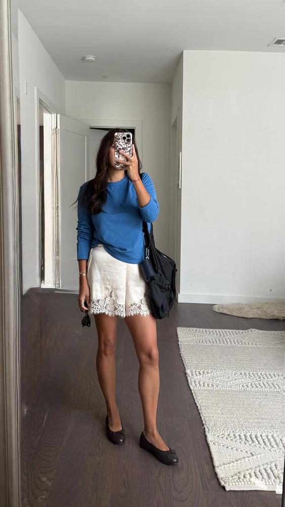 27 Satin Lace Shorts Outfits Image