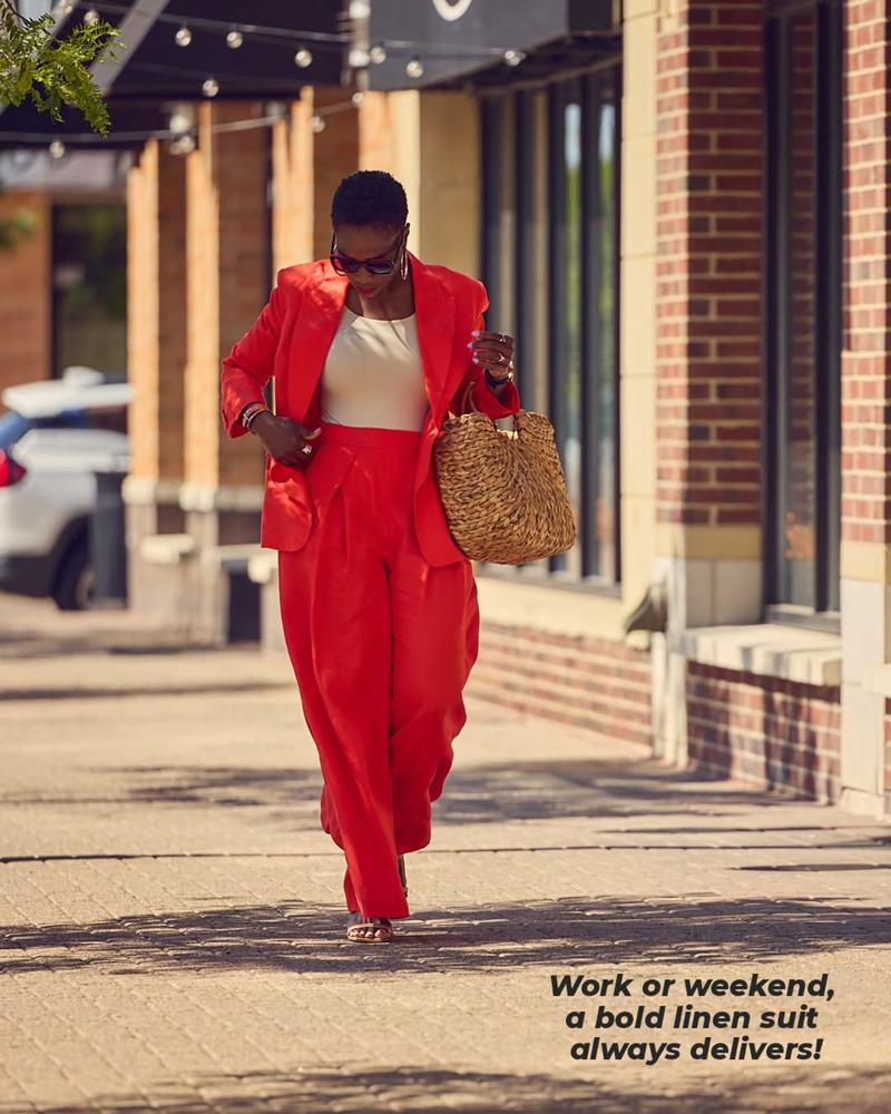 21 Red Linen Pants Outfits Image