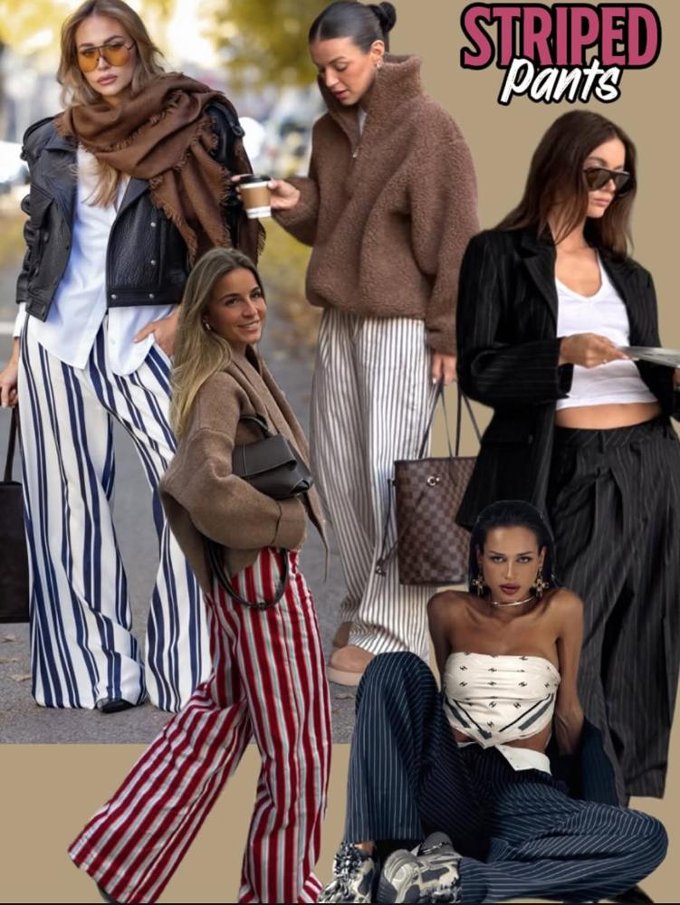 20 Striped Linen Pants Outfits Image