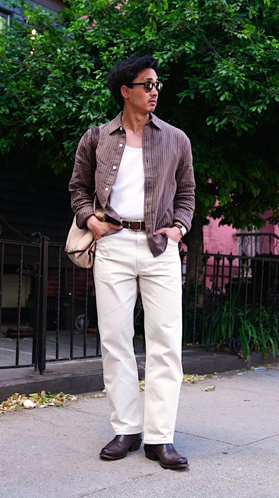 20 Striped Linen Pants Outfits Image