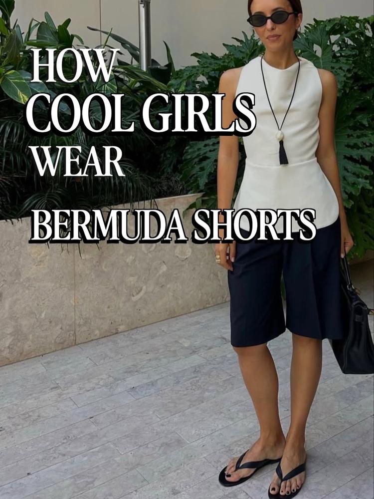 23 Black Bermuda Shorts Outfits Image