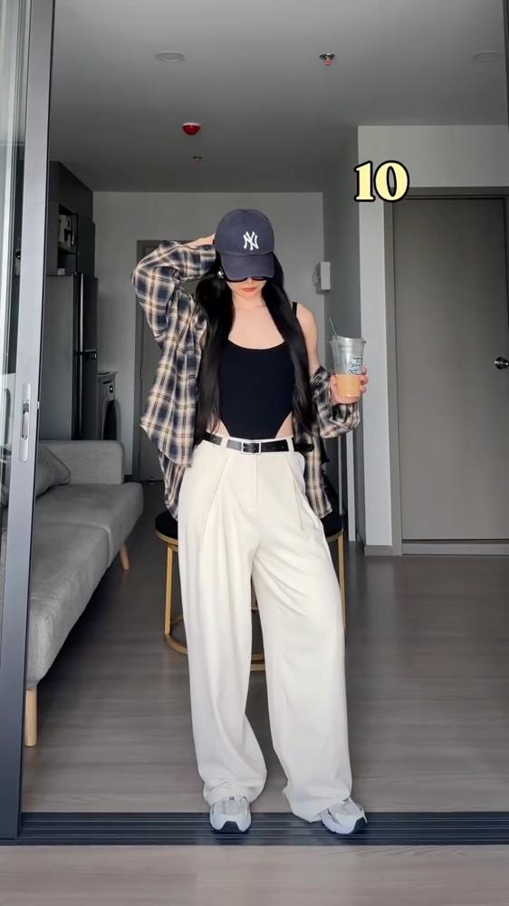 23 White Satin Pants Outfits Image
