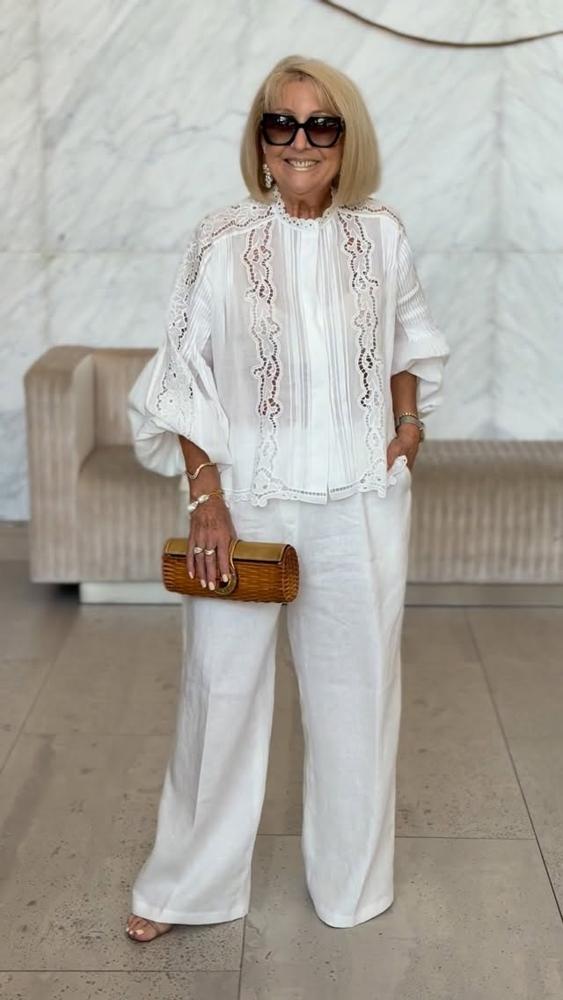 23 White Satin Pants Outfits Image