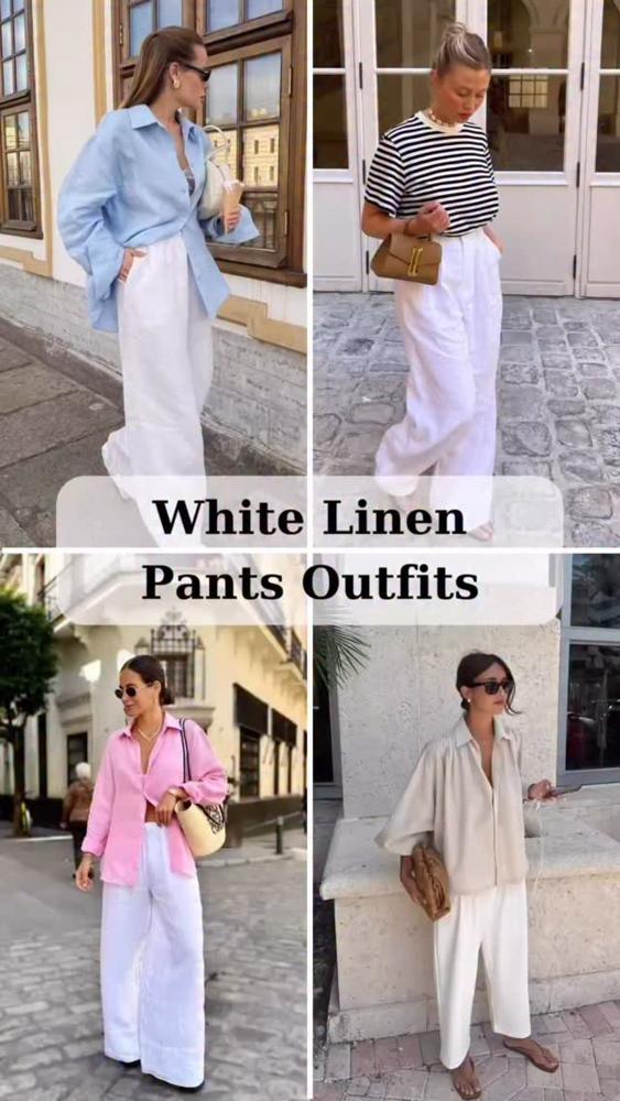 23 White Linen Pants Outfits Image
