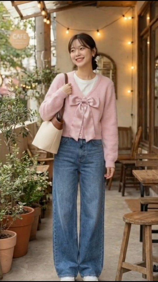 22 Chunky Pink Cardigan Outfits Image