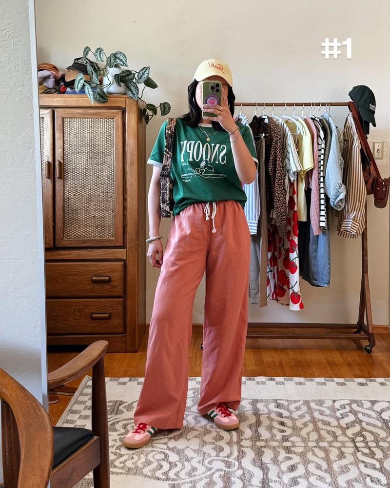 21 Red Linen Pants Outfits Image