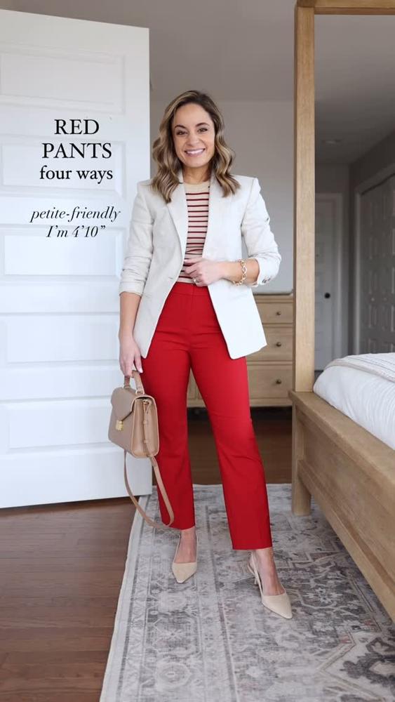 21 Red Linen Pants Outfits Image