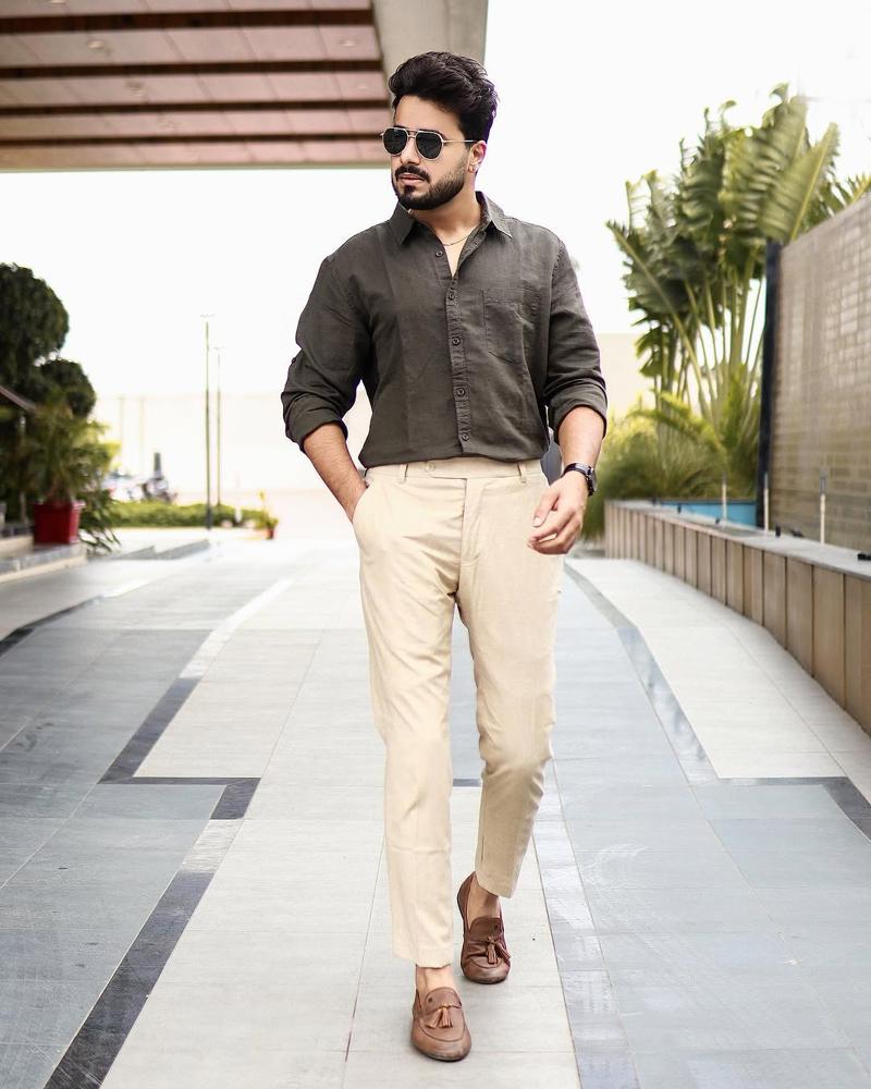 19 Green Linen Pants Outfits Image