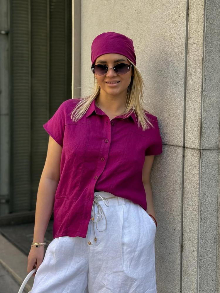 24 Pink Linen Shorts Outfits Image