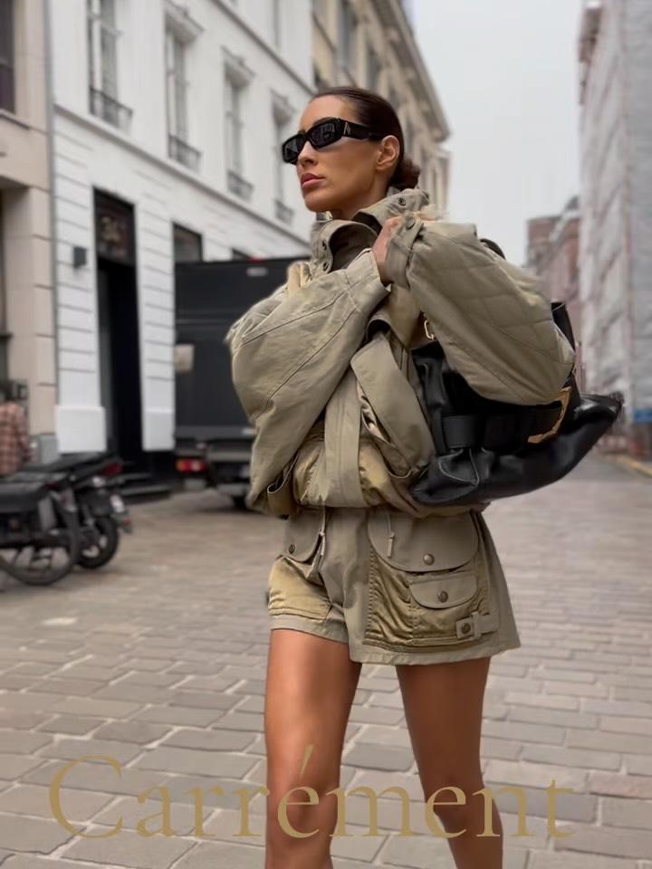 19 Beige Shorts Outfits Image