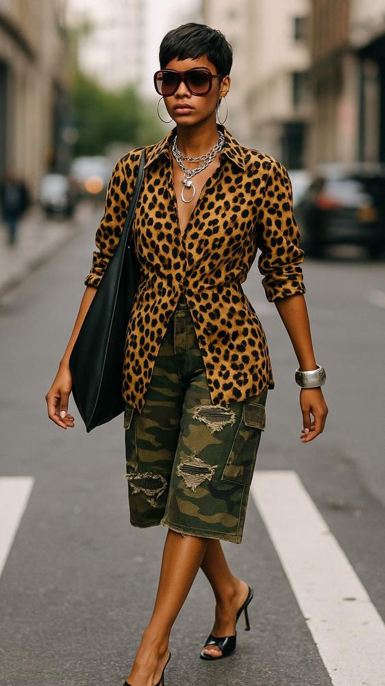 25 Leopard Shorts Outfits Image