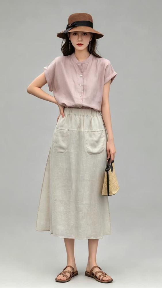 25 Linen Skirt Outfits Image