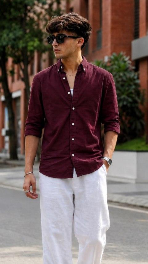 21 Red Linen Pants Outfits Image