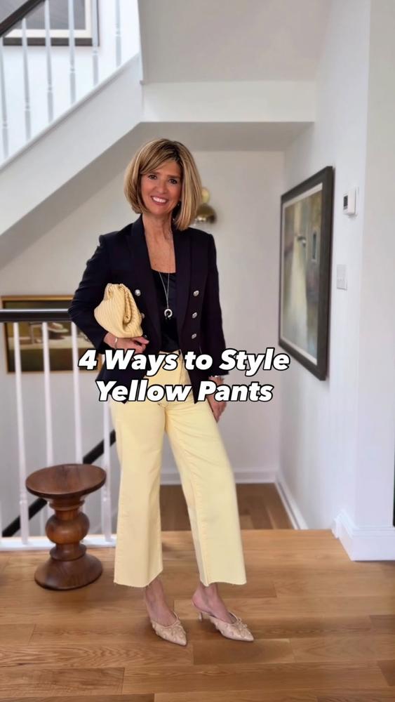 24 Yellow Linen Pants Outfits Image