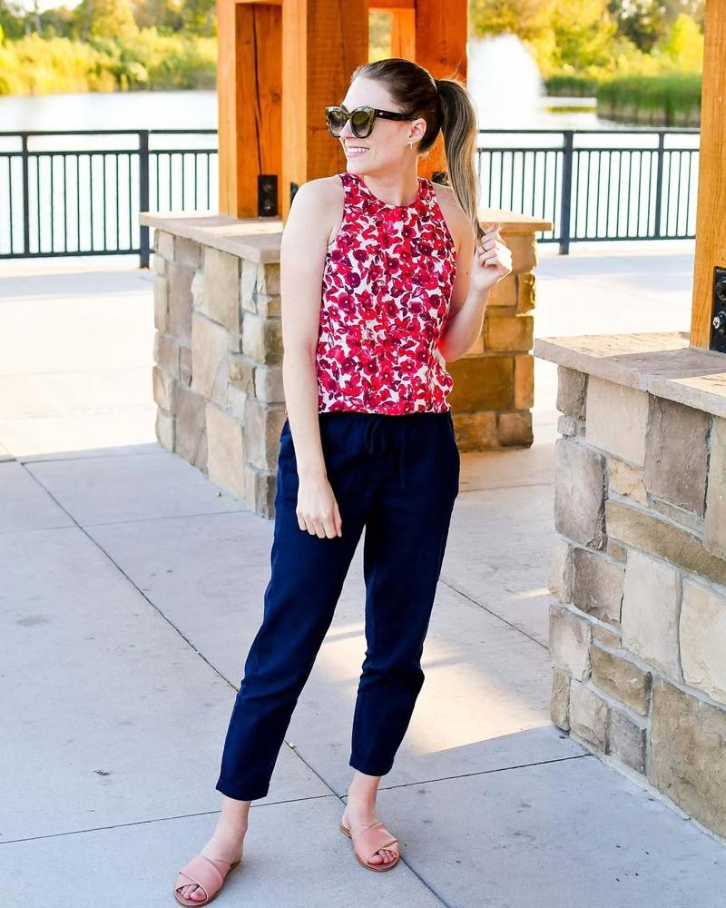21 Red Linen Pants Outfits Image