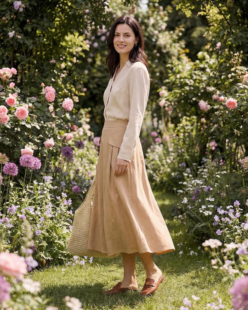 25 Linen Skirt Outfits Image