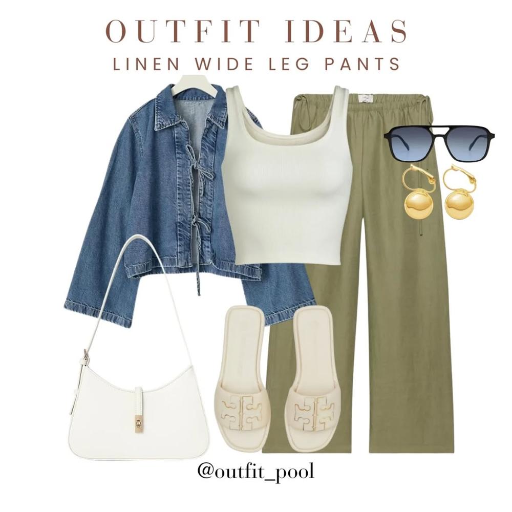19 Green Linen Pants Outfits Image
