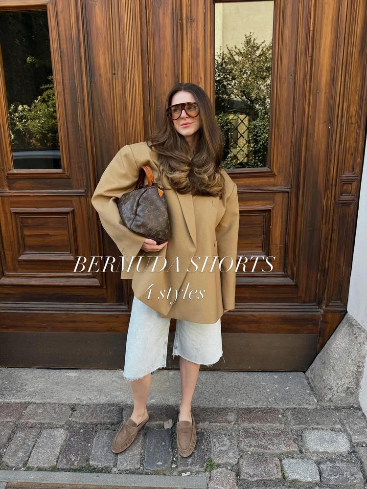 19 Beige Shorts Outfits Image