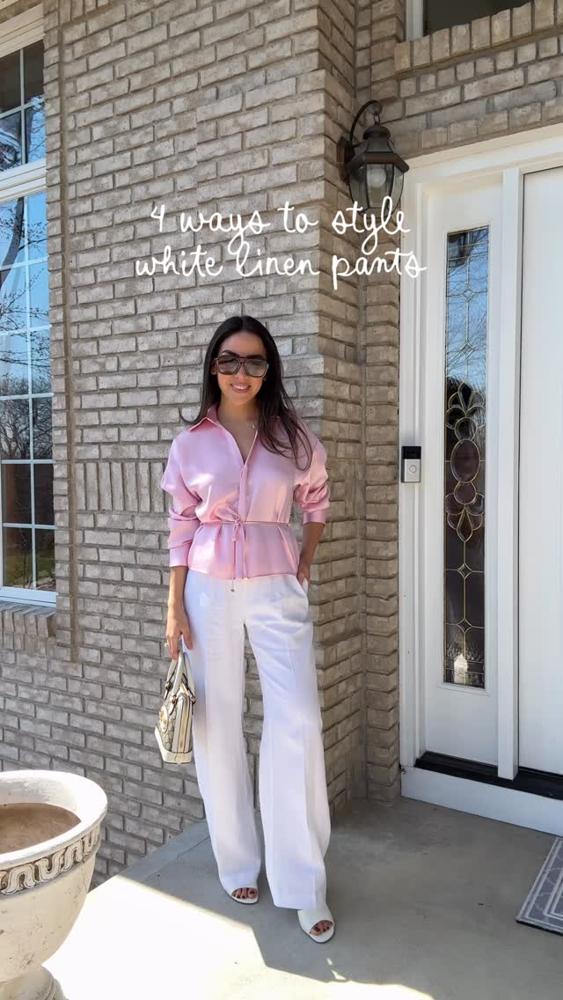 23 White Linen Pants Outfits Image