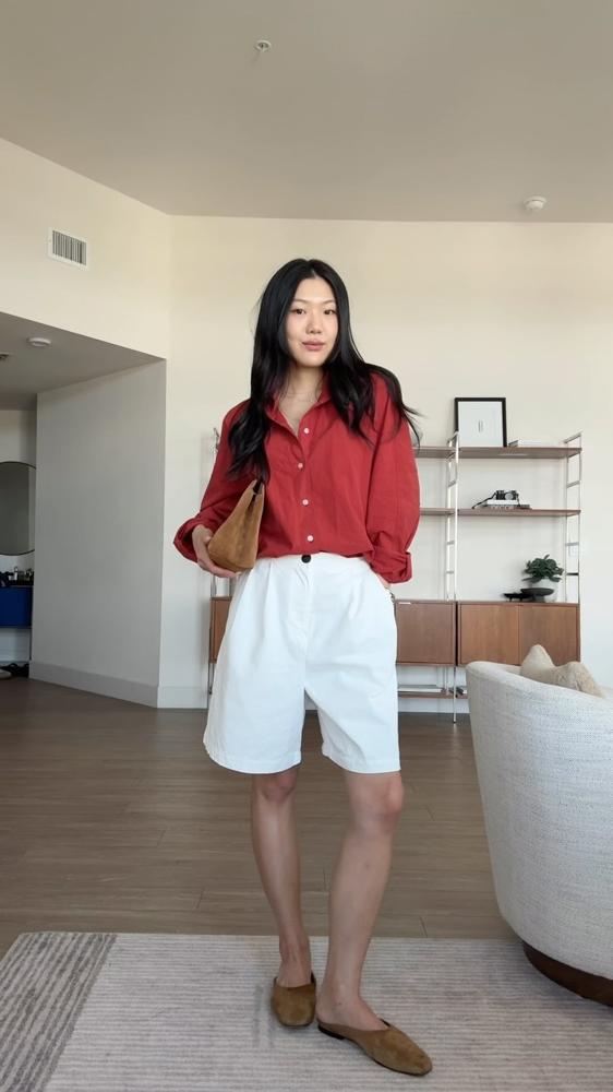 19 White Bermuda Shorts Outfits Image