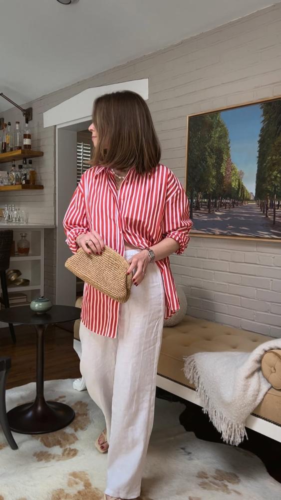 21 Red Linen Pants Outfits Image