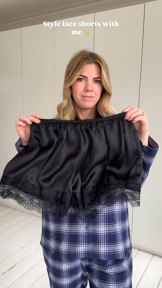 27 Satin Lace Shorts Outfits Image