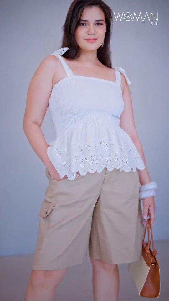 21 White Bermuda Shorts Outfits For Curvy Image