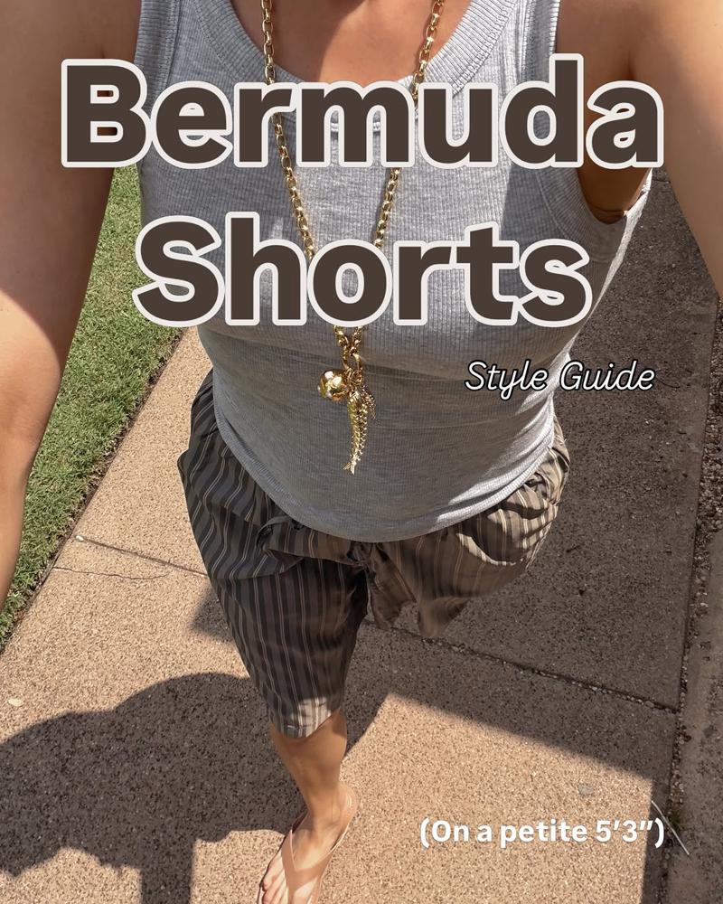23 Black Bermuda Shorts Outfits Image