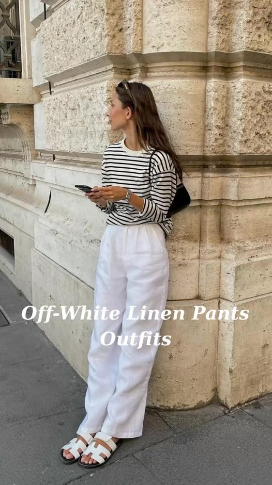 23 White Linen Pants Outfits Image