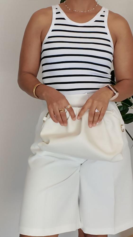 19 White Bermuda Shorts Outfits Image