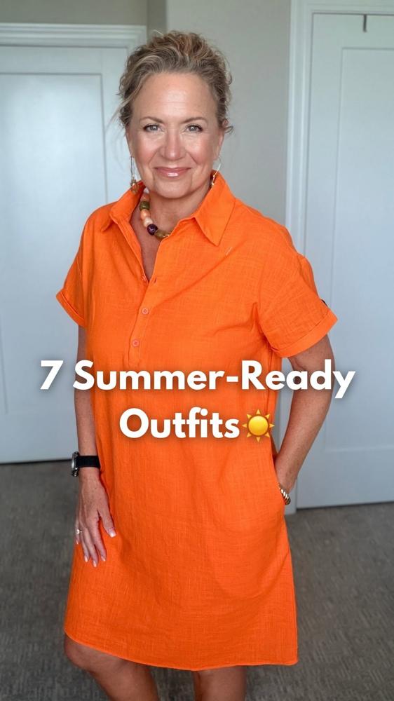 25 Orange Shorts Outfits For 50s Image