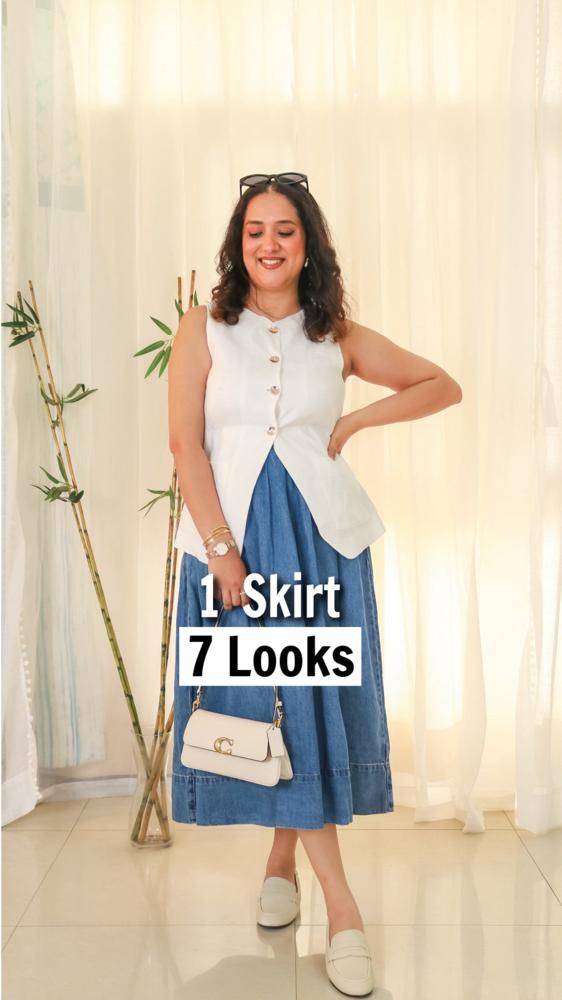 22 Denim Skirt Outfits Image