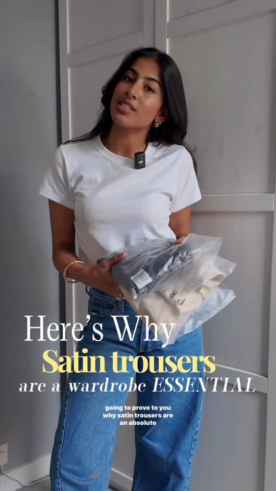 23 White Satin Pants Outfits Image