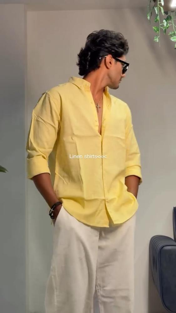 24 Yellow Linen Pants Outfits Image