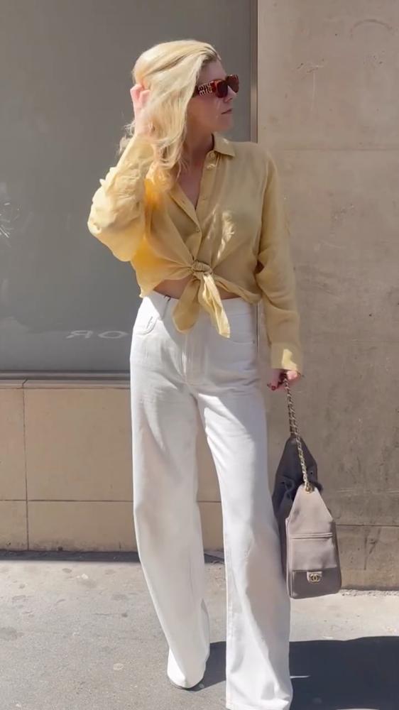 24 Yellow Linen Pants Outfits Image