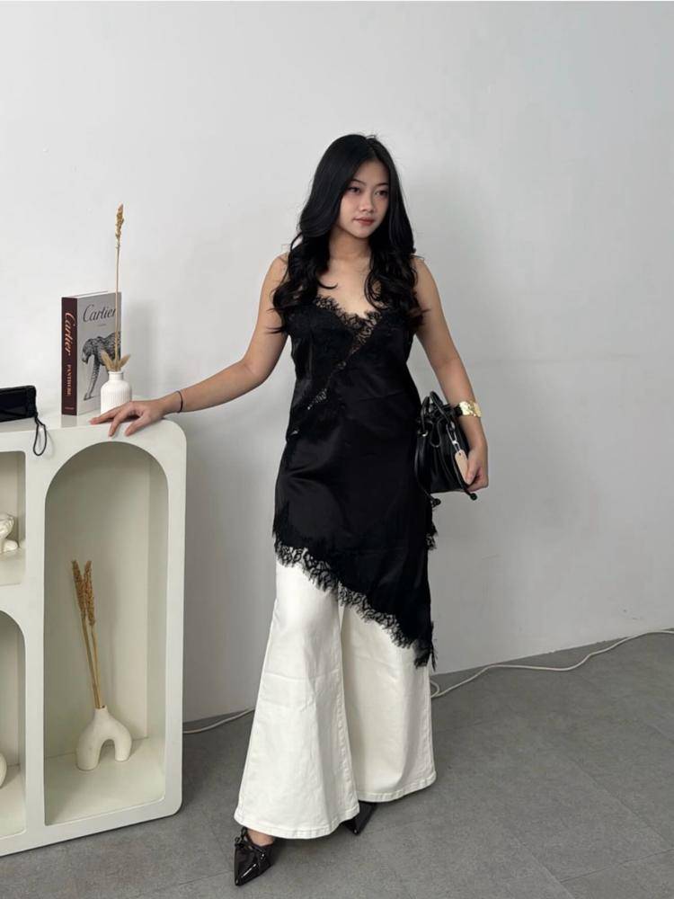 23 Satin Lace Cami Outfits Ideas Image