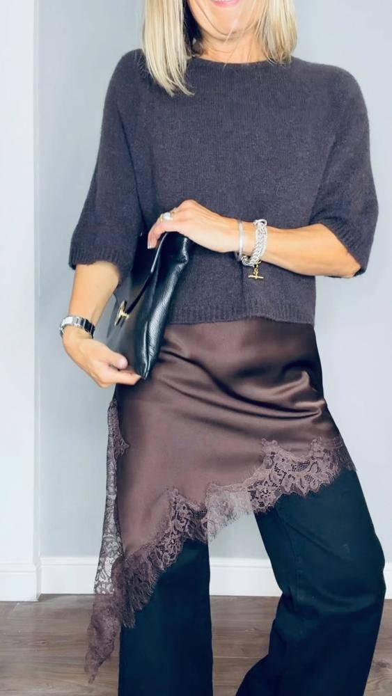 18 Zara Lace Skirt Satin Outfits Ideas Image